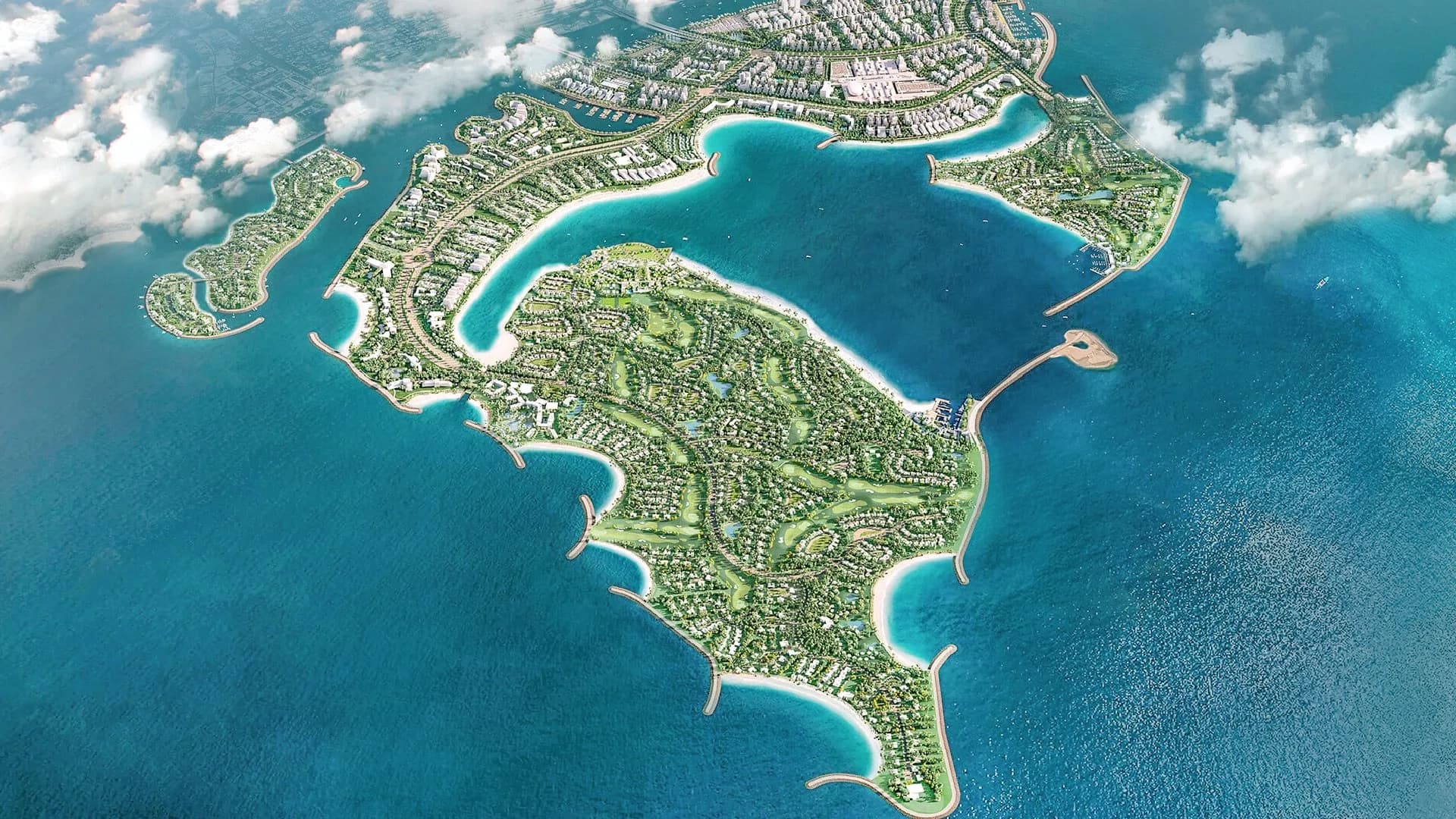 Dubai Islands aerial view